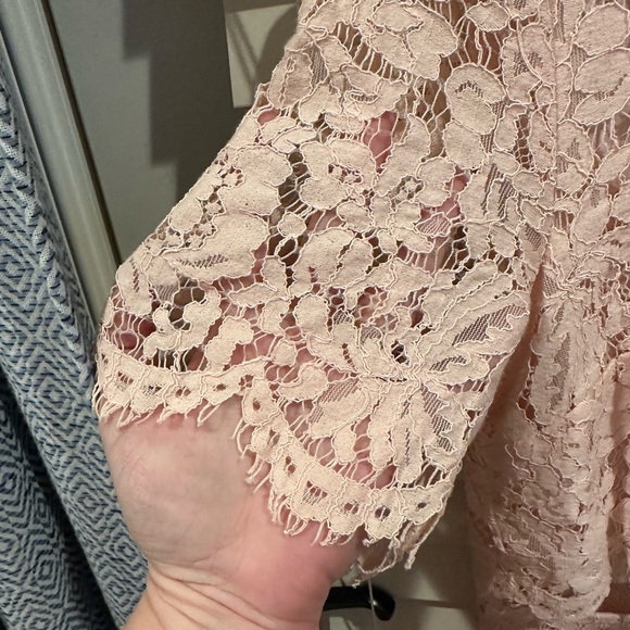 ASOS dress. Lace. Mid section shows. Light pink. - Picture 7 of 7